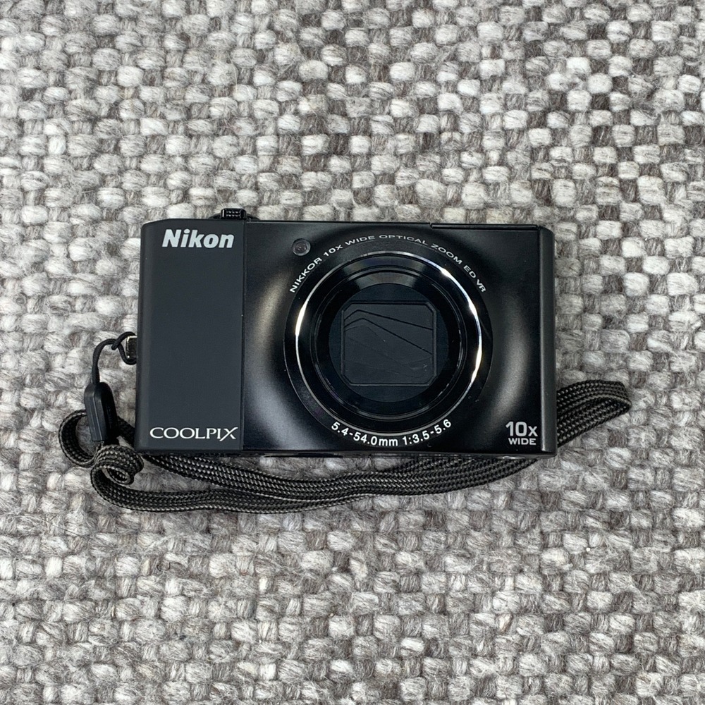 Nikon Coolpix S8000 Digital Camera Black 14.2MP 10x Zoom HD Video Digicam
